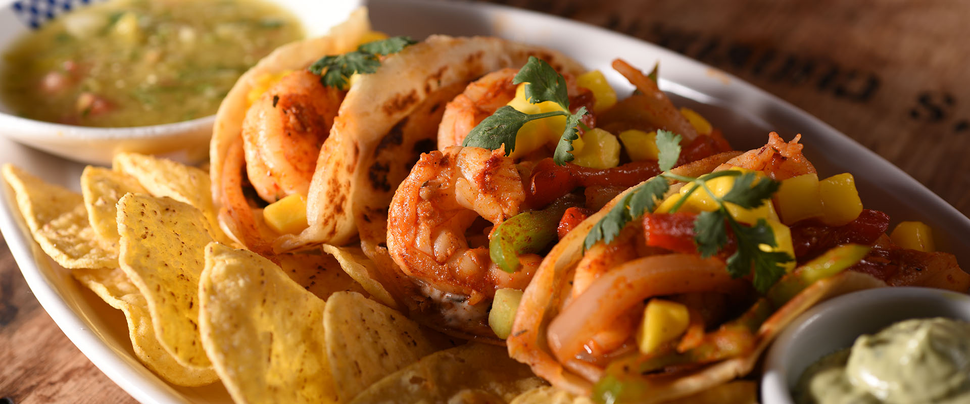 Duke's Seafood Shrimp Tacos